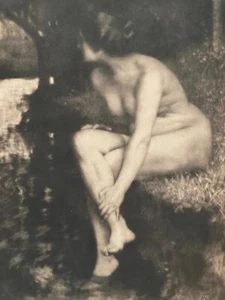 Max Pietschmann Signiert - Beim Baden - Akt - Orig. Mezzotinto Radierung - 1898 - Bild 1 von 6
