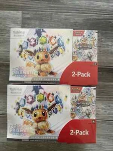 2x Pokemon Prismatic Evolutions 2 ETBs + 2 Booster Bundles Sealed Costco - Picture 1 of 1