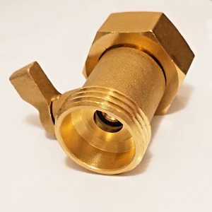 Garden Hose Shut off Valve Heavy Duty Solid Brass with Washer - Picture 1 of 10
