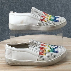 Michael Michael Kors Shoes Youth 4 Womens 5.5 Jem Split Sneaker White Slip On - Picture 1 of 17