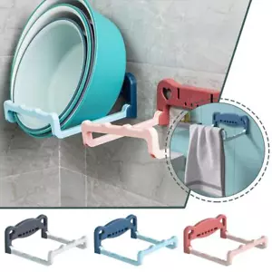 Support de lavabo pliable, gain de place, perçage gratuit D1K2 - Foto 1 di 23