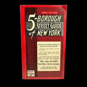 5-Borough Street Guide of NY, 1972, ohne Karte, versandkostenfrei - Bild 1 von 6