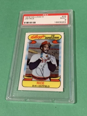 1978 Kellogg’s #49 Jim Rice HOF PSA 9 - Image 1 of 2