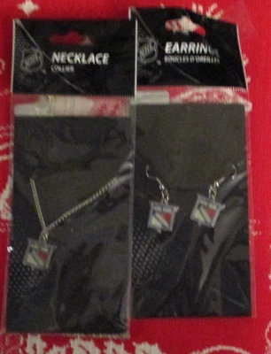 NOVA YORK NY RANGERS NHL - COLAR E BRINCOS NOVOS - Imagem 1 de 4