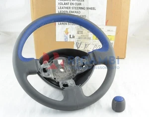 KIT VOLANTE E POMELLO IN PELLE GRIGIO / BLU MOMO FIAT PANDA - FIAT 50900971/1 - Picture 1 of 4