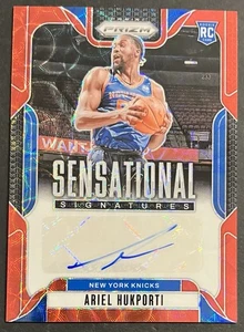 ARIEL HUKPORTI 2024-25 PRIZM ROOKIE SENSATIONAL RED CHOICE RC AUTO - Picture 1 of 2