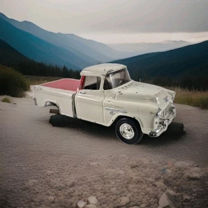ERTL 1955 Chevy Cameo® Pickup Truck 1:43 White 4.25" Long - Picture 1 of 9