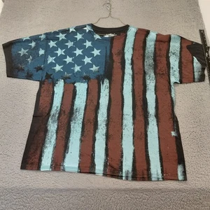 Camiseta DOM Flag Para Hombre Talla 3XL Negra/Roja Gráfica Bandera Americana Manga Corta...  - Imagen 1 de 8