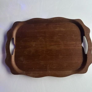 Vintage Original American Overton Bugholz Holz Getränk Serviertablett USA - Bild 1 von 7