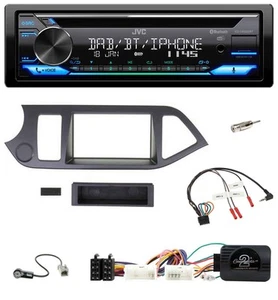 JVC Bluetooth Lenkrad USB DAB CD Autoradio für Kia Picanto ab 2011 ohne Start-St - Bild 1 von 11