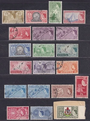 Bermuda 1953 Queen Elizabeth II Set Used SG135-150 cat £45 - Image 1 of 2