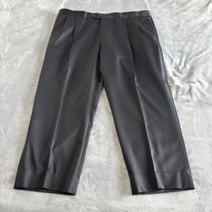 Pronto Uomo Herren Schwarz Smoking Hose Herren Plissee Cropped Tapered Leg 42x28 - Bild 1 von 9