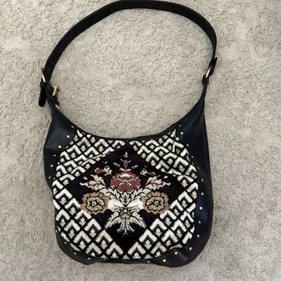 Bolso hobo geométrico Maxx New York blanco y negro vintage y raro Foto 1 de 4