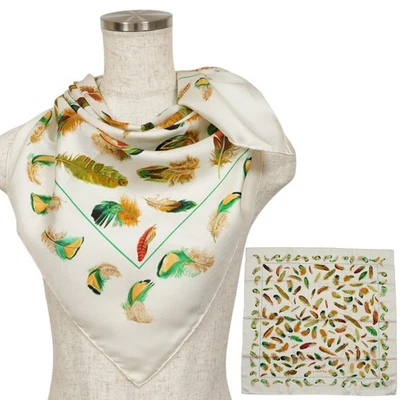 HERMES Carre 90 "PLUMES" 100% Silk Scarf Vintage Rare Cleaned - Image 1 of 4