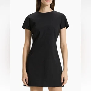 Theory Linen-Blend Dolman-Sleeve Mini Dress Size 10 NEW - Picture 1 of 9