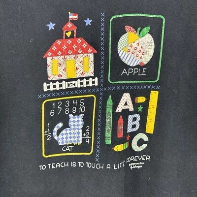 Sudadera De Colección Sol Mañana Cuello Grande Escuela Casa Niños Maestro Manzana Foto 1 de 4