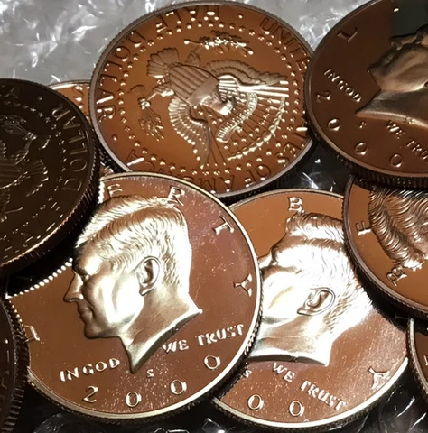 2000 S BU Proof Clad John F Kennedy  Unc. 15 Half Dollar Lot! Cover