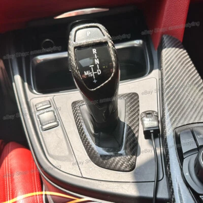 Perilla de palanca de cambios de fibra de carbono y cubiertas de arranque para BMW 120i 125i 125d M135i M140i Foto 1 de 4