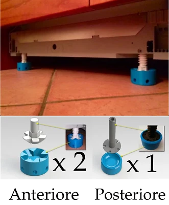 Kit 3pz prolunga piedini lavastoviglie Bosch Siemens Neff Gaggenau M Shop Italia