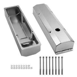 Valve Covers Fit Chevy Chevrolet SBC Fabricated Aluminum 283 327 350 383 400 - Picture 1 of 13