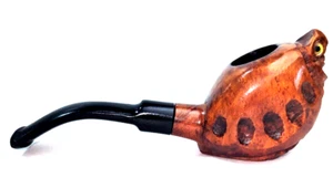 Estate Pipe Carved Snail Imported Briar Italy Tobacco Smoking - Picture 1 of 11