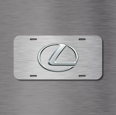 Placa de matrícula delantera de vehículo LEXUS RX IS GS LX LS simulada cepillada Foto 1 de 4