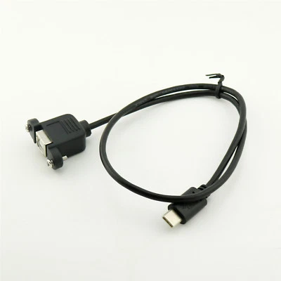 1x 50cm USB 2.0 B Female Socket Printer Panel Mount to USB Type-C 3.1 Male Cable - Image 1 of 4