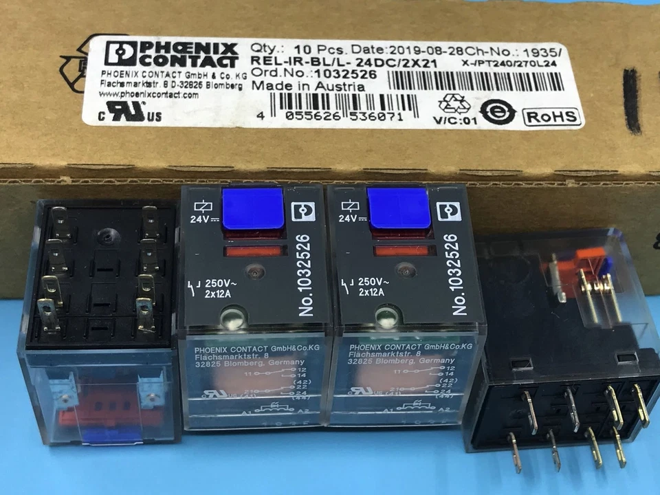 New NO.1032526 Intermediate Relay 2x12A 24VDC 8 Pins x 1pc - Image 1 of 1