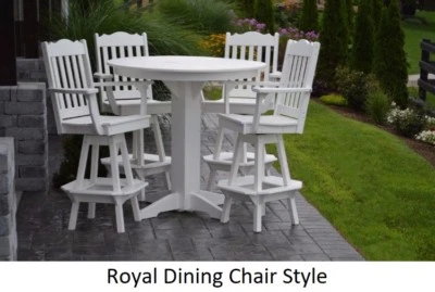 A&L Furniture Co. Amish-Made Poly 5pc Dining Set - Bar Table & Royal Chairs - Image 1 of 2