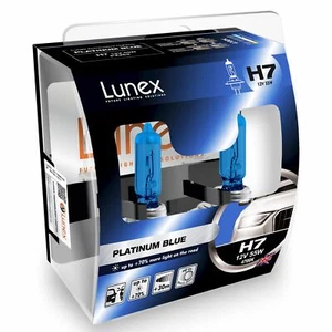 Lunex Platinum Blue 4700K H7 Headlight Bulb x2 - Picture 1 of 1