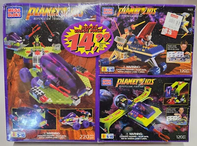 1997 MEGA BLOKS PLANETOIDS Repzyllian Trekker/Cyborian Rover/Repzyllian Fighter - Image 1 of 4