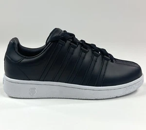 K Swiss Classic VN Womens 7.5 Black White Low Top Shoes Sneakers 97321-002-M - Picture 1 of 8