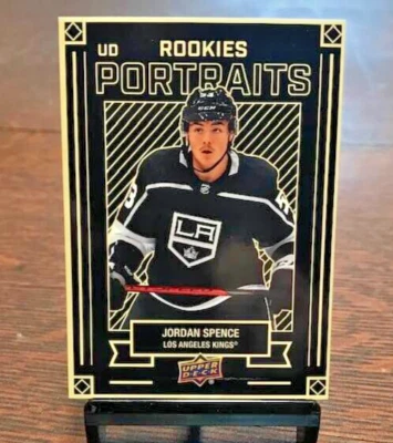 2022-23 Upper Deck Hockey Series 2 JORDAN SPENCE Rookie Portraits #P-48 Kings - Image 1 of 2