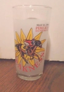 NEW GORGEOUS CLEAN VINTAGE 1994 PREAKNESS PIMLICO 119TH HORSE RACING GLASS - Picture 1 of 2