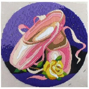 Country Threads BALLET SLIPPERS Longstitch Kit FLS-5005 28cm Round - Imagen 1 de 1
