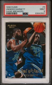 1996 FLEER GAME BREAKERS #9 Isaiah Rider Kevin Garnett PSA 9 Low Pop - Picture 1 of 2