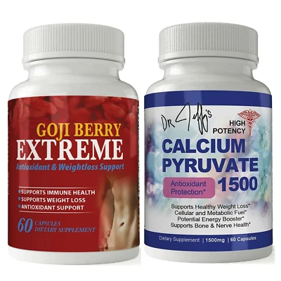 Goji Berry 免疫健康抗氧化剂和钙 Pyruvate 减肥补充剂 — 第 1/4 张图片