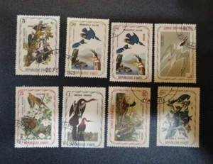 Haiti Birds Fauna Stamps 8v Used - Picture 1 of 3