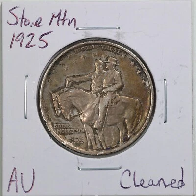 1925 50C Stone Mountain Commemorative Half Dollar with AU Detail Cleaned #4385 - Image 1 of 2