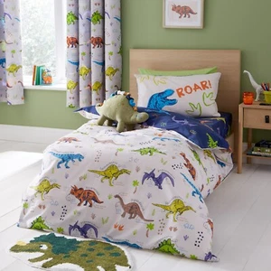 Catherine Lansfield Prehistoric Dinosaurs Children's Duvet Cover Bedroom Range - Picture 1 of 48