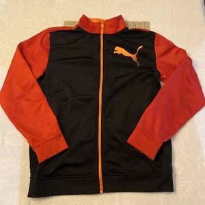 Kids youth XL Puma track jacket red, orange, black zip up - Picture 1 of 10