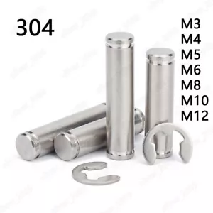 Pasador ranurado de doble cabeza de acero inoxidable 304 con anillos de retención M3 M4 M5 M6-M12 - Imagen 1 de 6