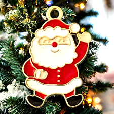 10 pcs Gold Santa Claus Christmas Red White Black Bead Drop Charms Pendants