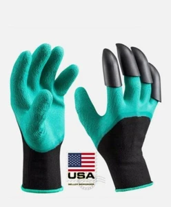 New Gardening Digging Planting Pruning Tools Lawn Care Claws Garden Genie Gloves - Picture 1 of 8