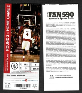 Biglietto Toronto Raptors NBA Playoffs 2006-07, inutilizzato round 3, partita 2, Chris Bosh - Foto 1 di 1