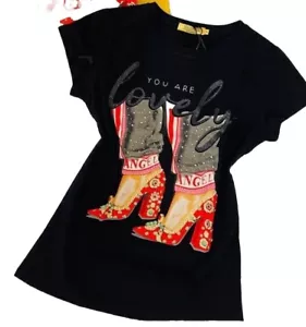 Vinizvena Women T-shirt Black Size Large - Picture 1 of 10