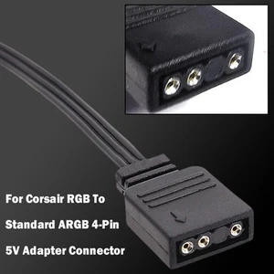 For Corsair 4 Pin RGB to Standard ARGB 5V 3 Pin Connector зэ 25cm C GX w/ Q4Q6 - Afbeelding 1 van 11