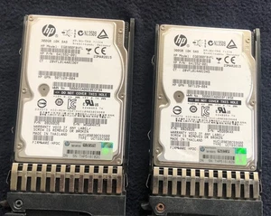 x2 Each = HP EG0300FBVFL 300GB 2.5" 6Gb/s 10K RPM SAS Hard Drive P/N: 641552-001 - Afbeelding 1 van 4
