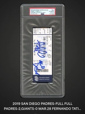Fernando Tatis Jr Signed MLB DEBUT Ticket Stub 3/28/19 “MLB Debut” PSA 10 AUTO - Image 1 of 2