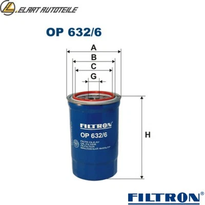 OIL FILTER OP 632/6 FOR HYUNDAI TUCSON/SUV/Van SANTA/FE/II i30 SONATA KIA 2.0L  - Image 1 of 4